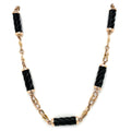 14ct Yellow Gold Onyx Necklace (28")