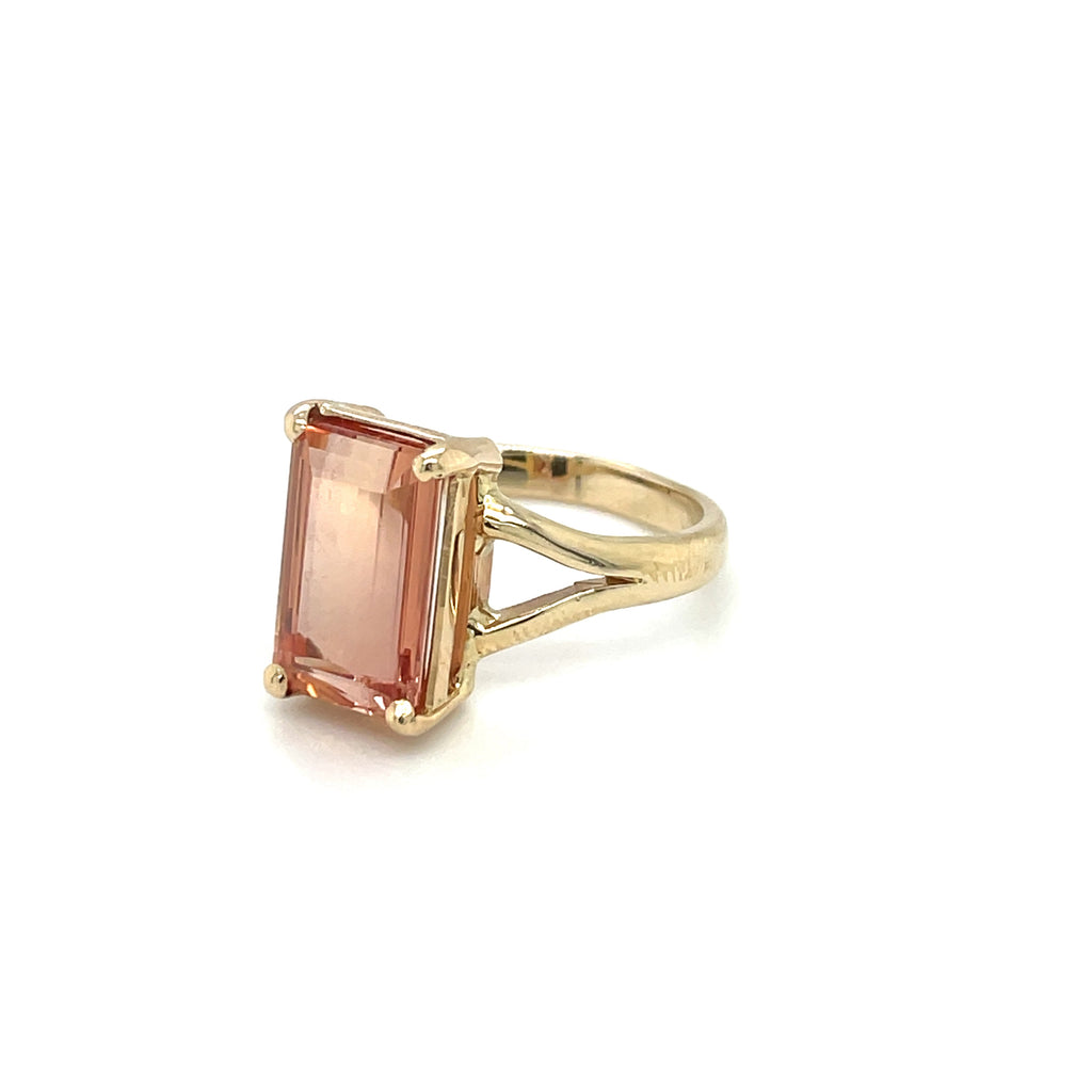 14ct Yellow Gold Tourmaline Cocktail Ring (Q1/2)