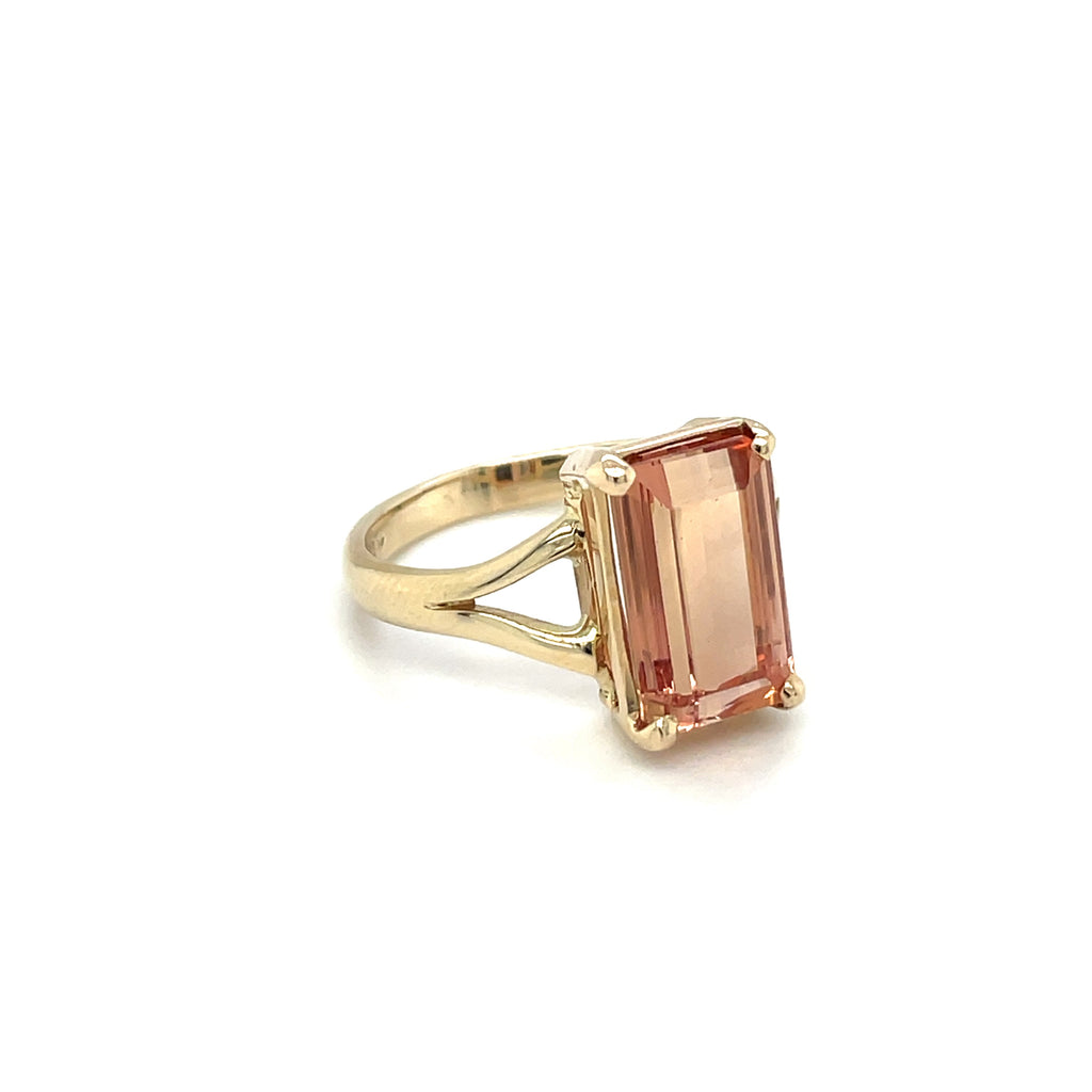14ct Yellow Gold Tourmaline Cocktail Ring (Q1/2)