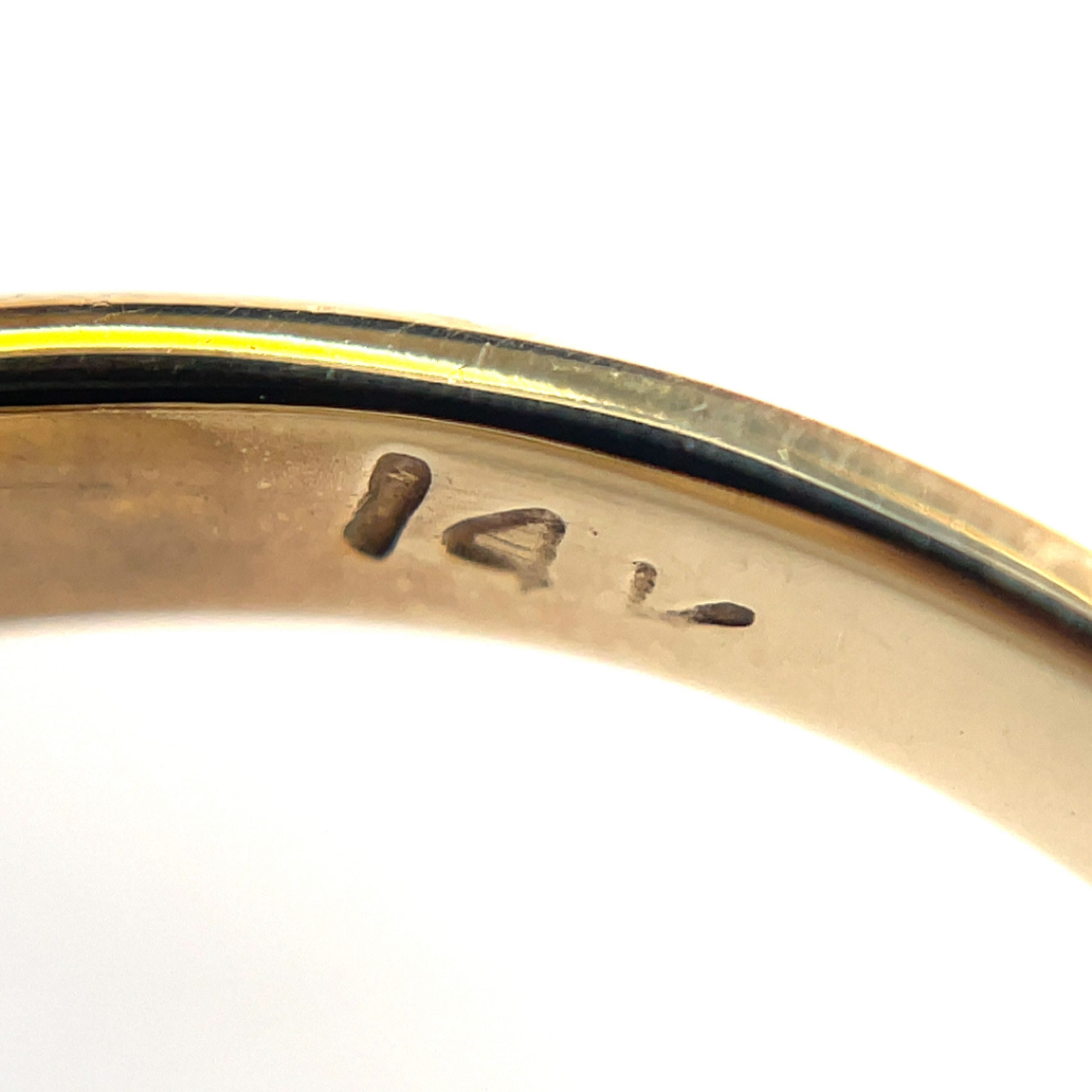 14ct Yellow Gold Tourmaline Cocktail Ring (Q1/2)