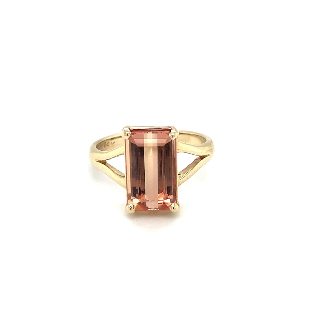 14ct Yellow Gold Tourmaline Cocktail Ring (Q1/2)