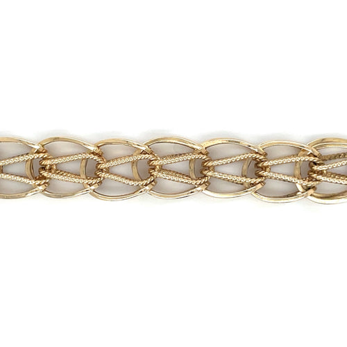 14ct Gold Woven Link Bracelet (7")
