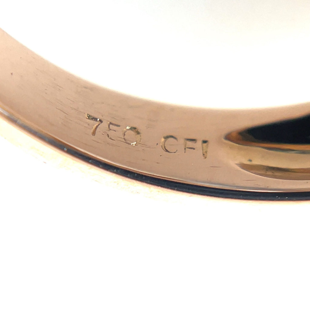 18ct Rose Gold Diamond Wishbone Stack Ring (L1/2)