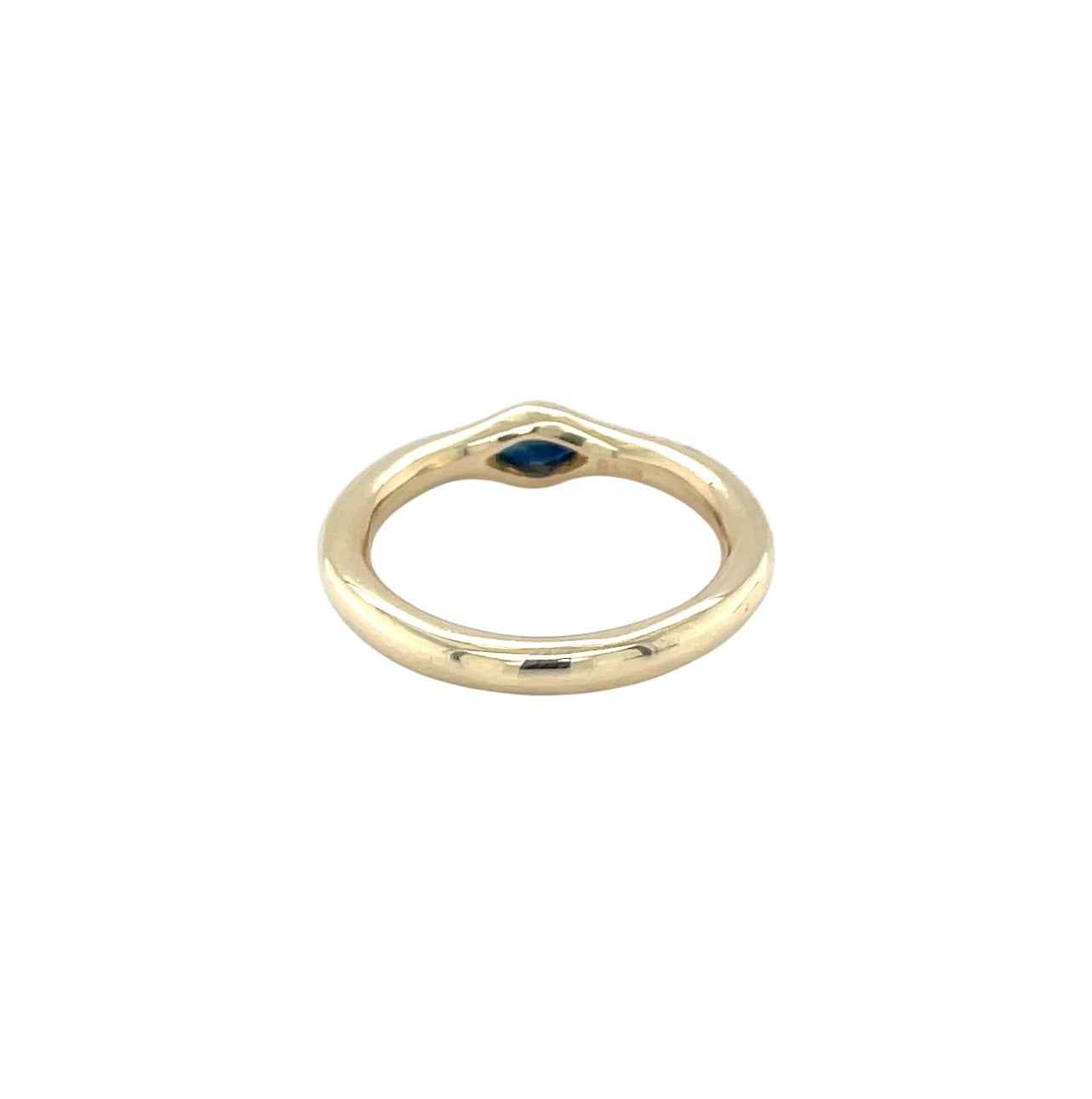 14ct Yellow Gold Oval Sapphire Solitaire Ring (M1/2)