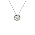 14ct White Gold Diamond Pendant & Chain (14")