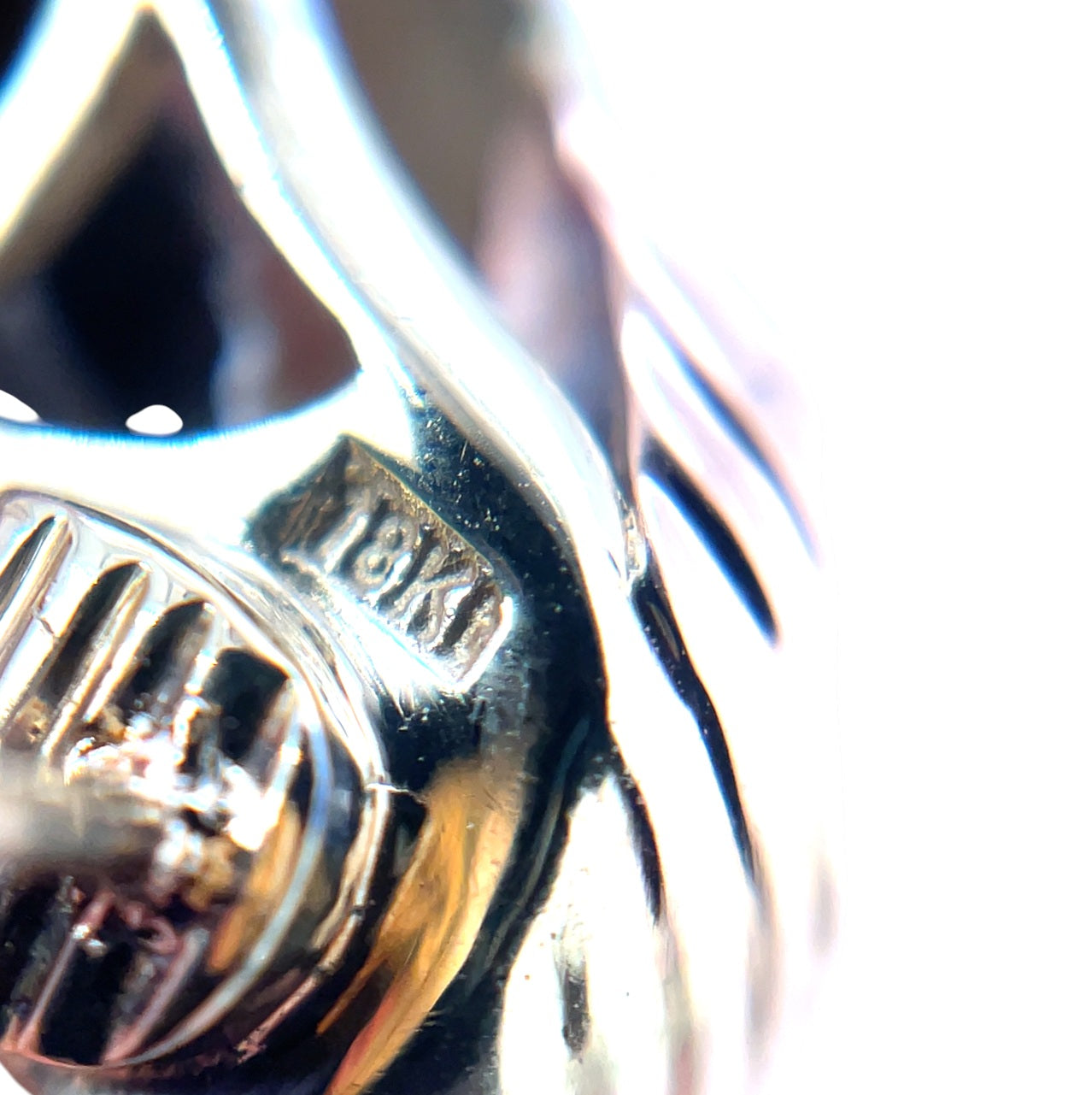 18ct Three Colour Gold Knot Stud Earrings