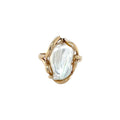 14ct Yellow Gold Baroque Pearl Statement Ring (L)