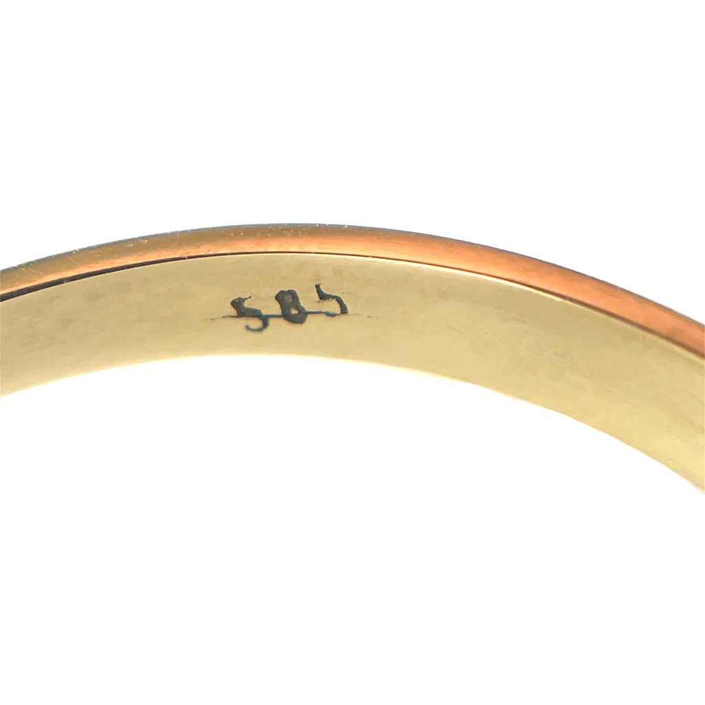 14ct Yellow Gold Sapphire Asterist Stone Ring (S)