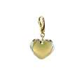 18ct Gold & Rock Baccarat Crystal Heart Pendant