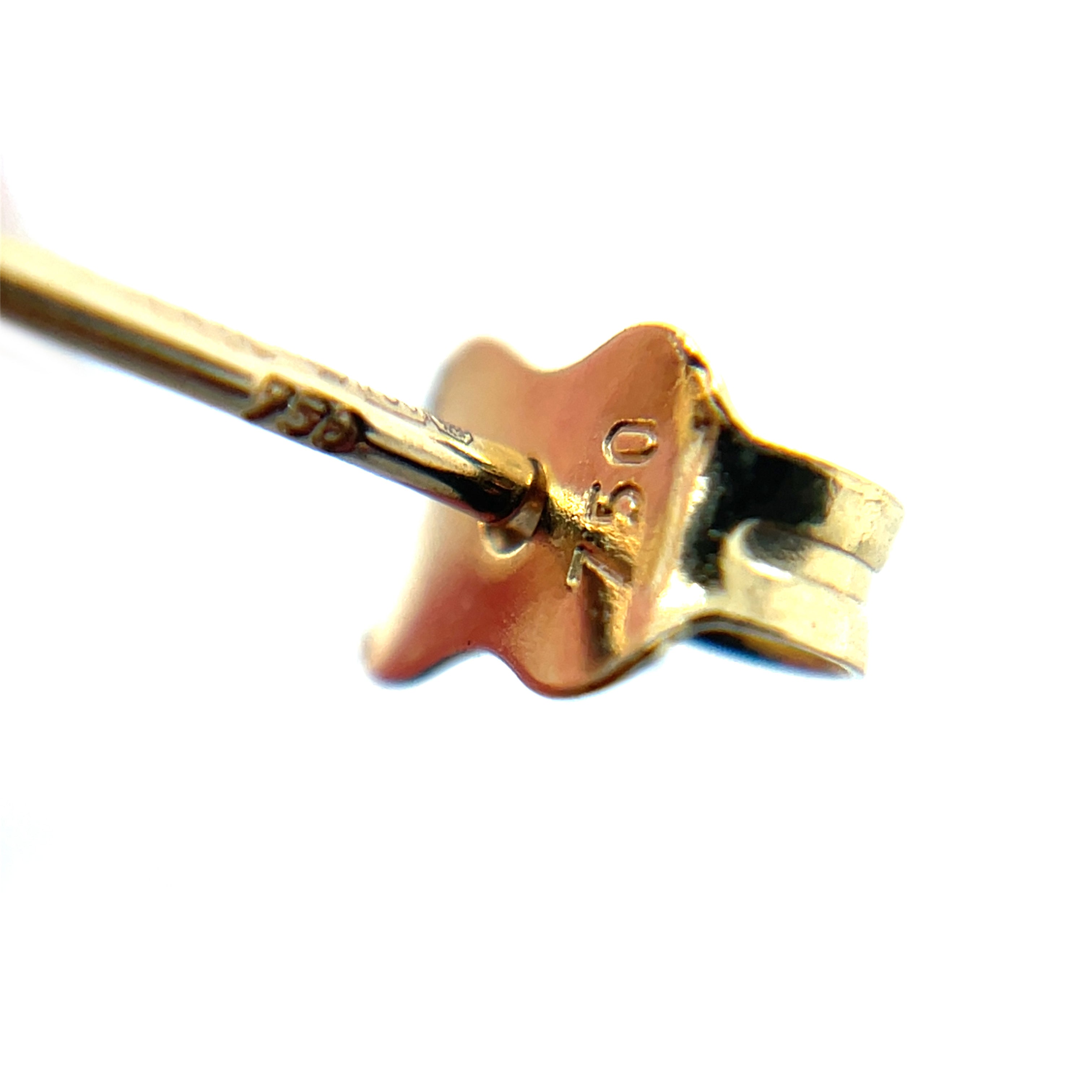 18ct Three-Tone Gold Knot Stud Earrings