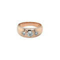 14ct Rose Gold Diamond Gypsy Ring (M1/2)