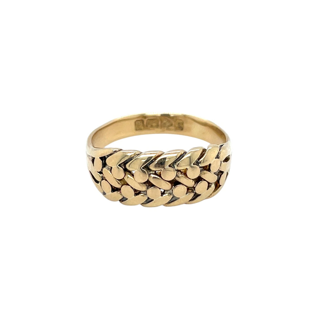 18ct Gold Keeper Ring (P)