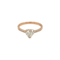 18ct Rose Gold Heart Shaped Diamond Ring (O)