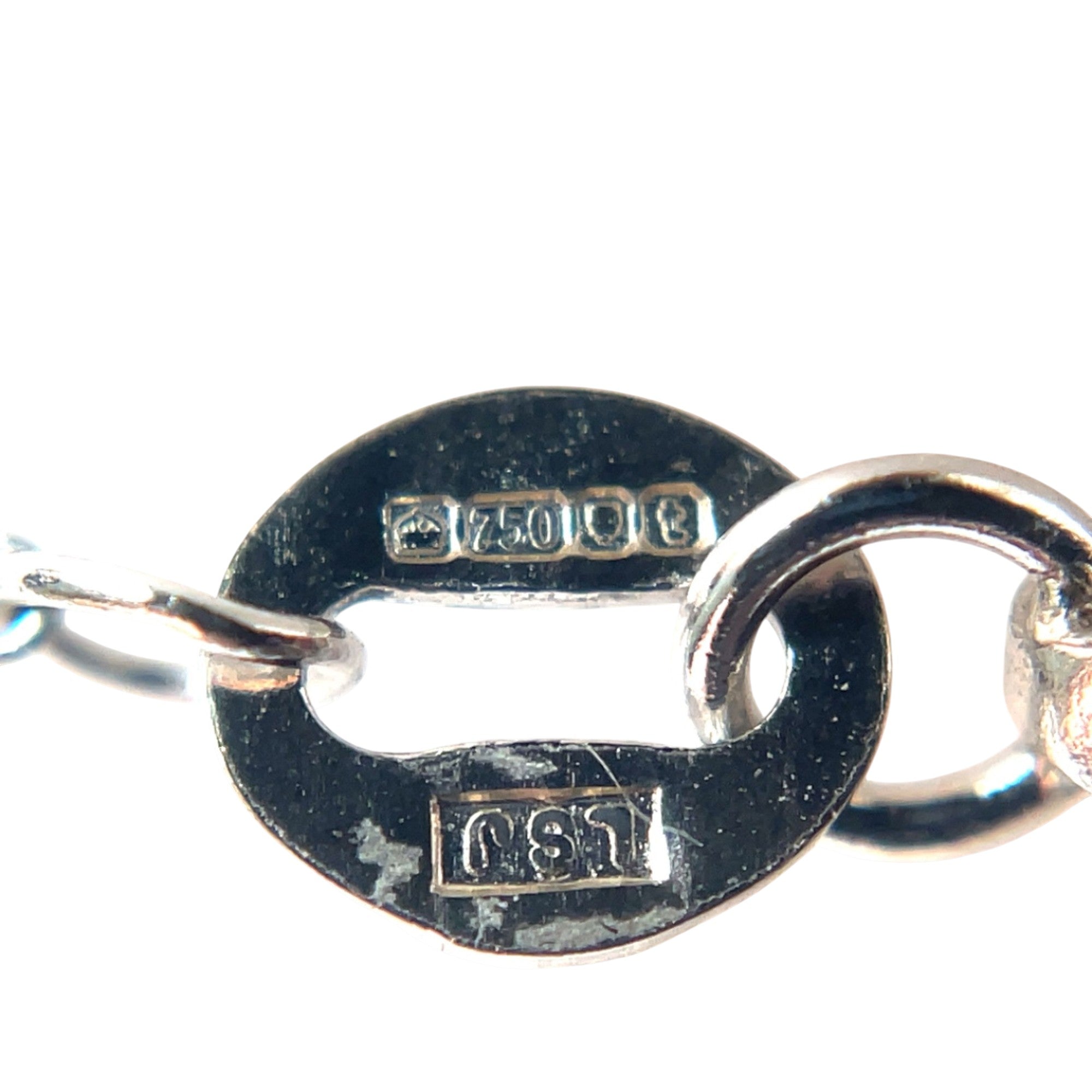 18ct White & Rose Gold Diamond-Set Circle Necklace (16-17")