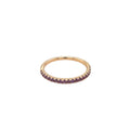 18ct Rose Gold Amethyst Half-Set Eternity Ring (N)