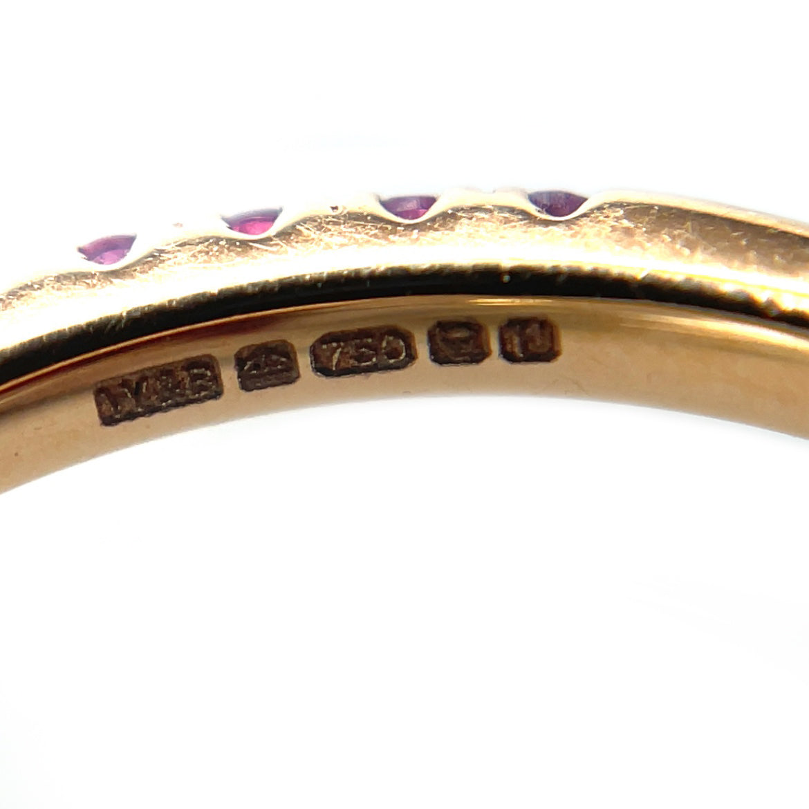 18ct Rose Gold Amethyst Eternity Ring (P)