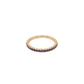 18ct Rose Gold Amethyst Eternity Ring (P)