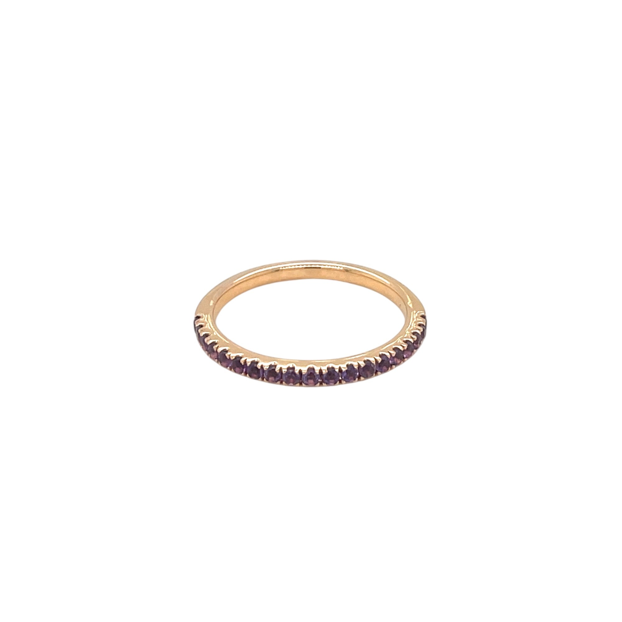 18ct Rose Gold Amethyst Eternity Ring (P)