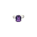 14ct White Gold Amethyst And Diamond Ring (P1/2)