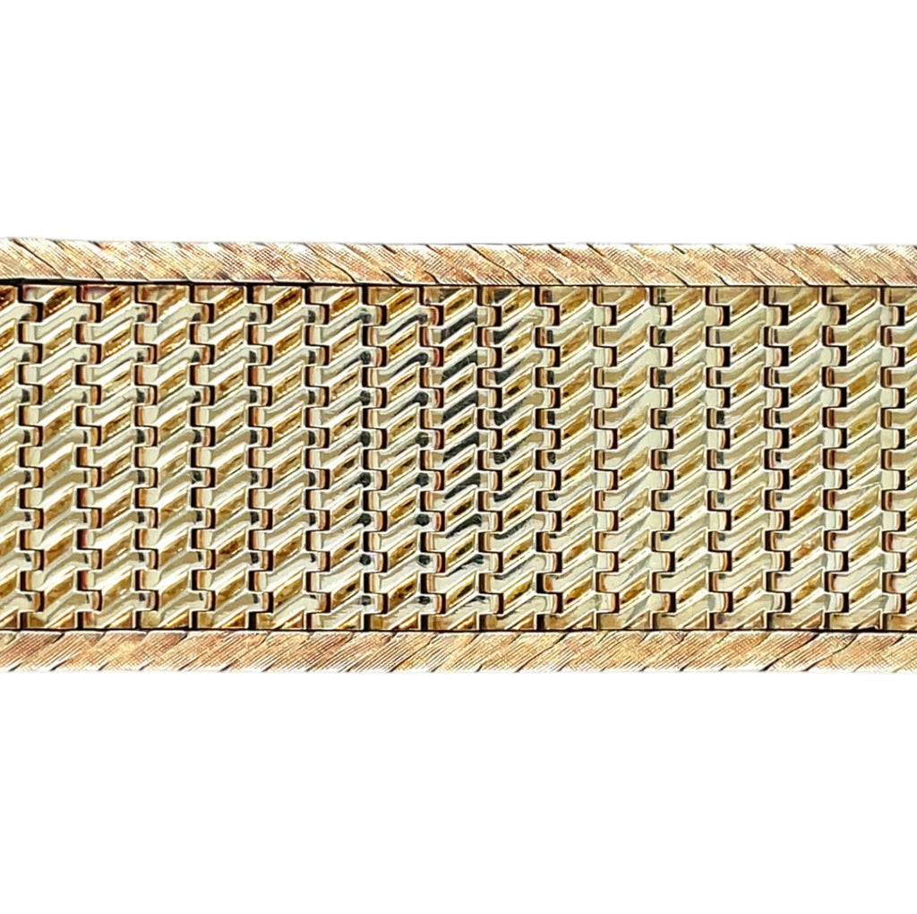 14ct Yellow Gold Wide Woven Bracelet