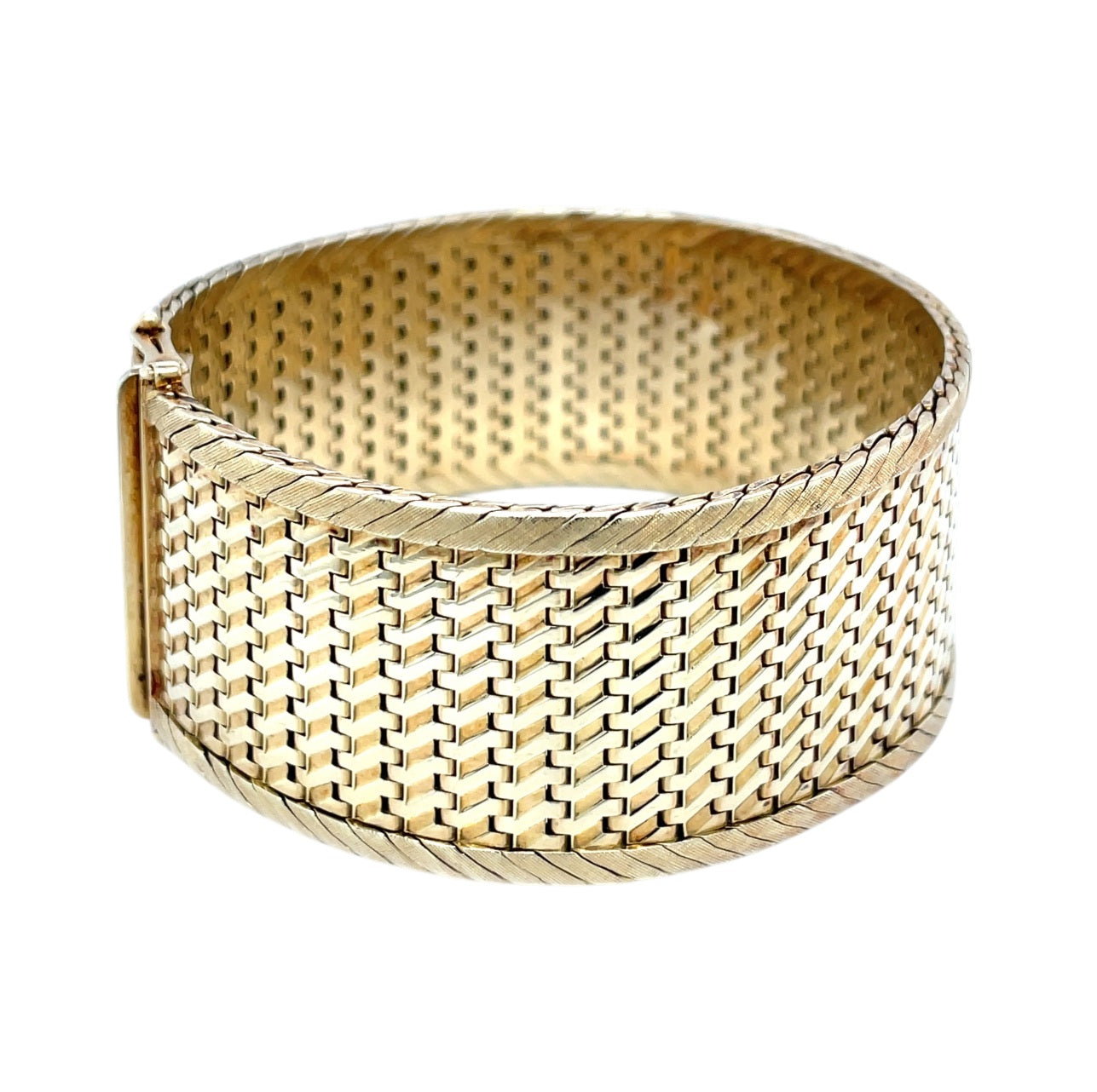 14ct Yellow Gold Wide Woven Bracelet